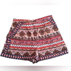 Xhilaration Aztec Printed Cotton Shorts Women's Size Medium